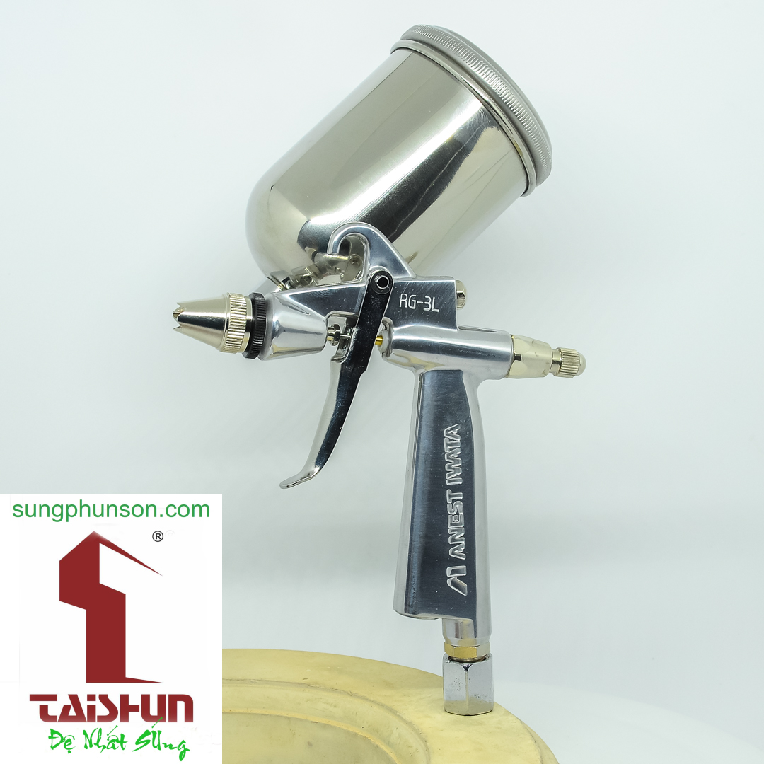 Súng phun sơn Anest Iwata RG-3L phun&nbsp; ra hình tròn